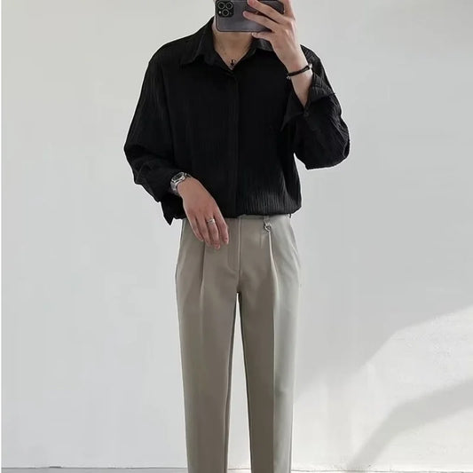 Stylish Black White Long Sleeved Shirt