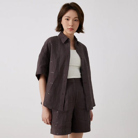 Versatile Breathable Linen Short-Sleeve Shirt