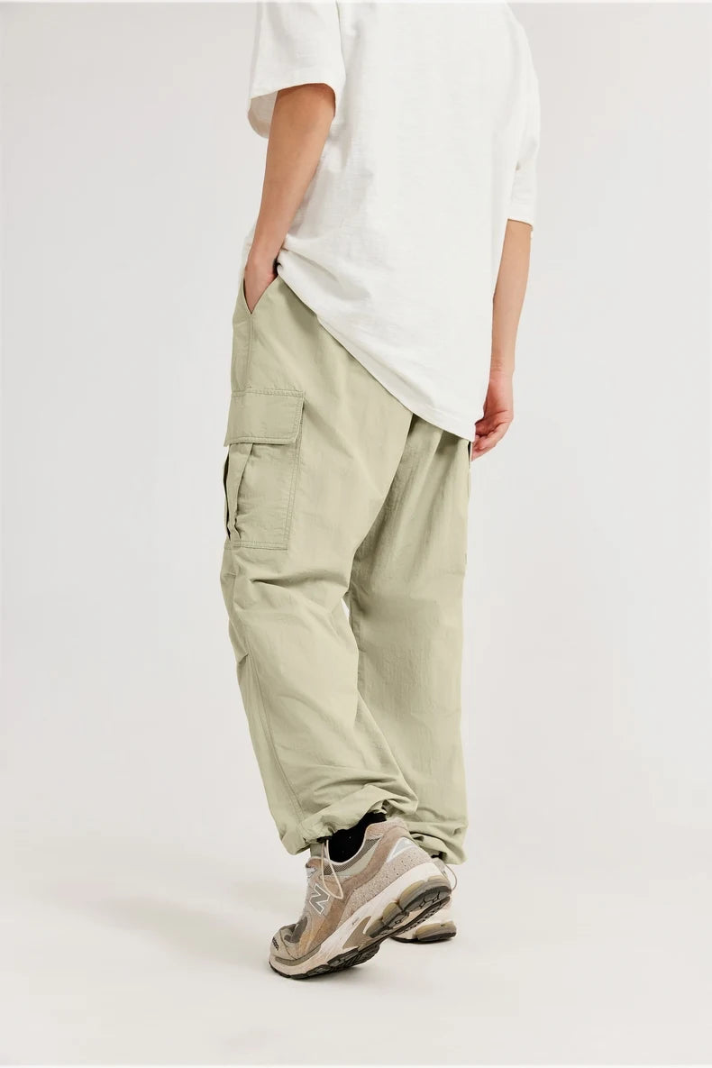 Elastic Waist Casual Cargo Pants