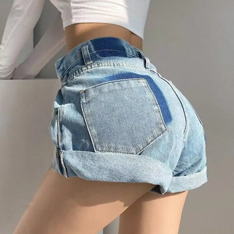 High Waist Casual Denim Shorts