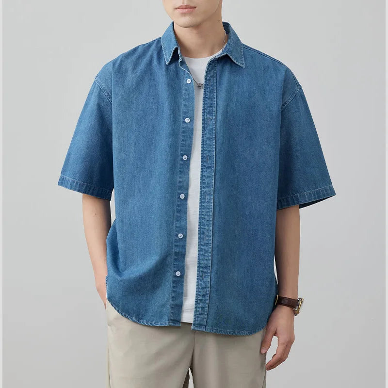 Loose Casual Plus Size Denim Shirt
