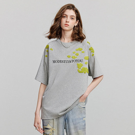 Stylish Summer Letter Print Short T-Shirt