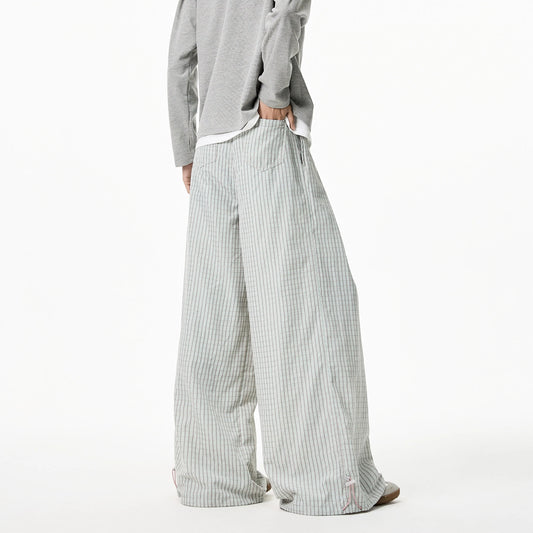 Loose Striped Wide Leg Trousers Pants