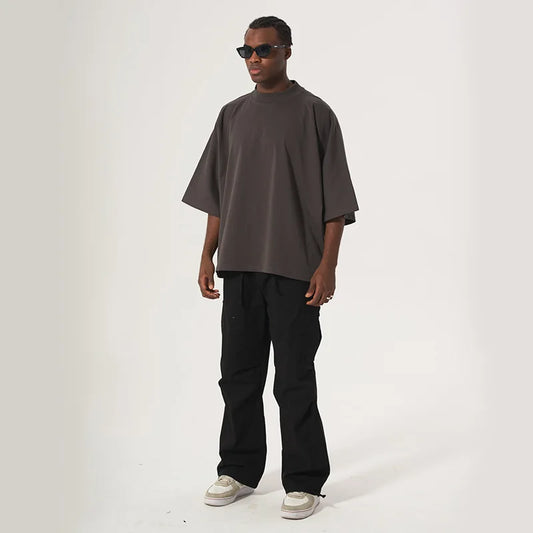 Heavyweight Distressed Boxy Cropped T-Shirt