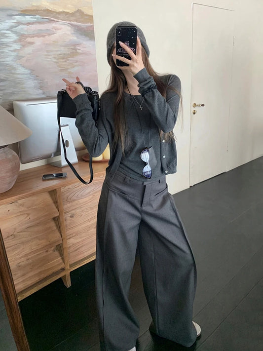 Modern Pleated Front Suit Trousers Pants