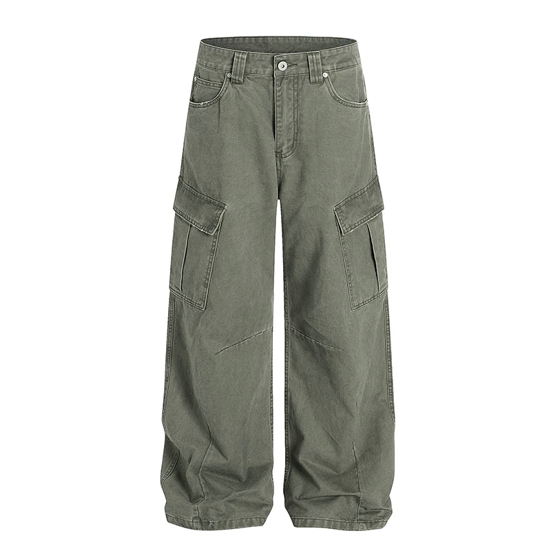 Loose Casual Pure Cotton Cargo Pants