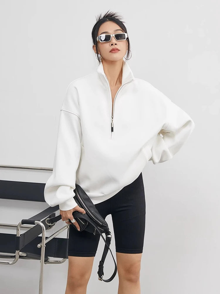 Cozy Half Zip Pullover Sweatshirt