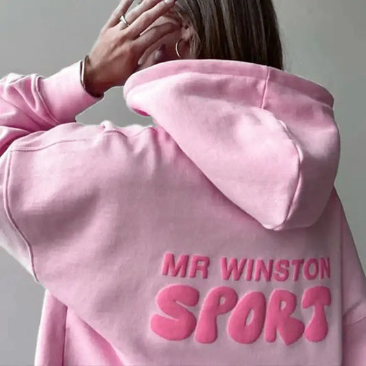 Chamois Leather Oversize Hooded Sweatshirt