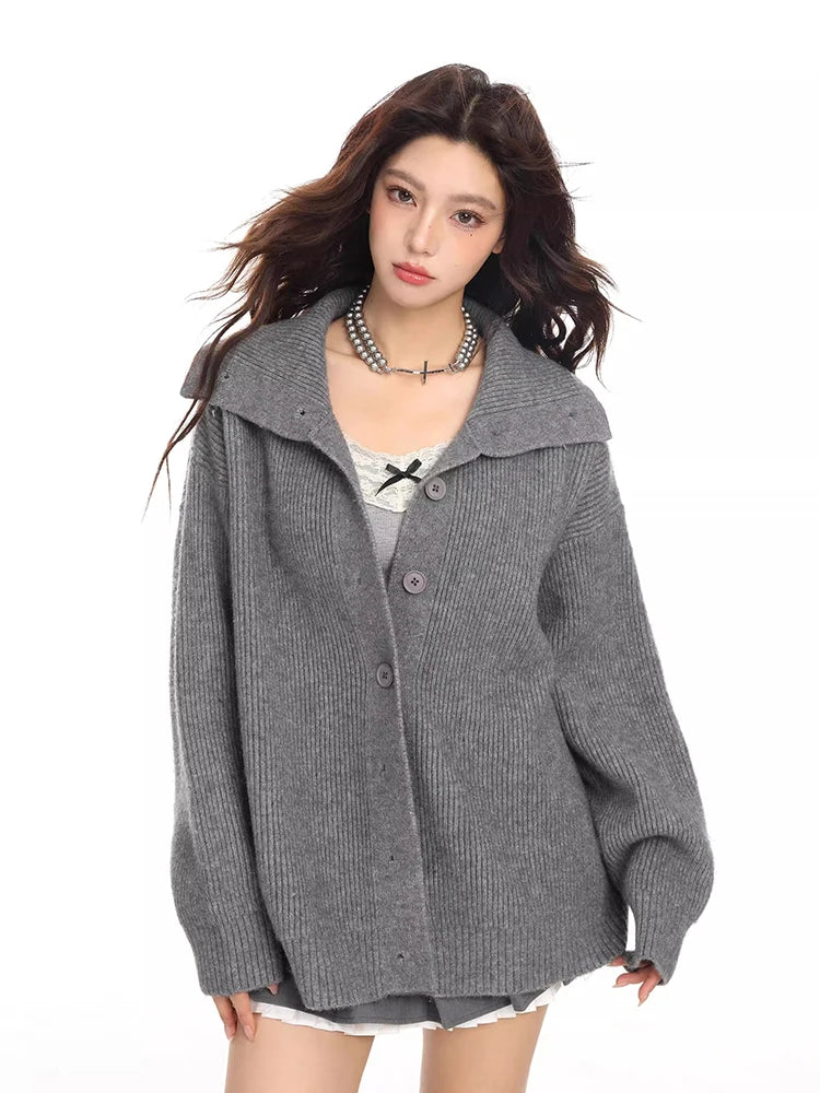 Cozy Knitted Vintage Autumn Sweater Cardigan