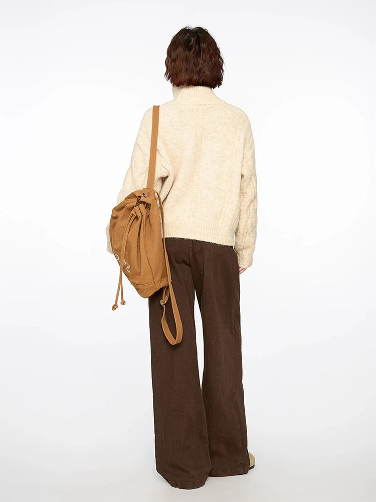 Versatile Stand Collar Knitted Cardigan Sweater