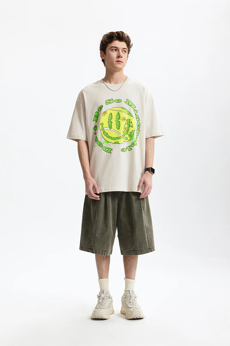 Vintage Graphic Cotton Tennis T-Shirt