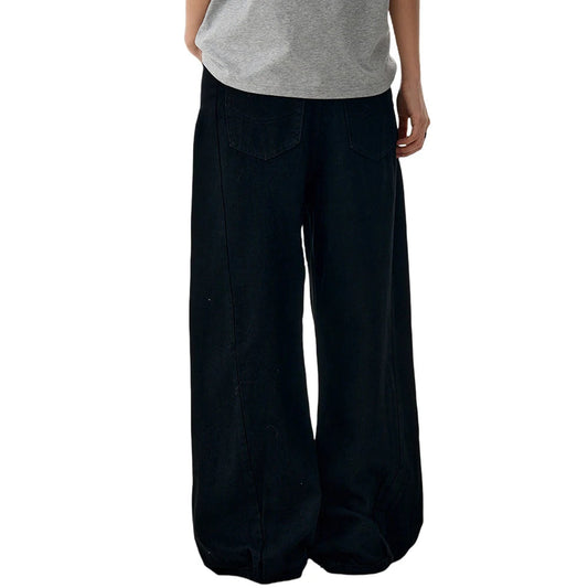 Dark Retro Wide Leg Jeans
