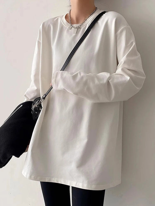 Versatile Basic Oversize Long Sleeve T-Shirt