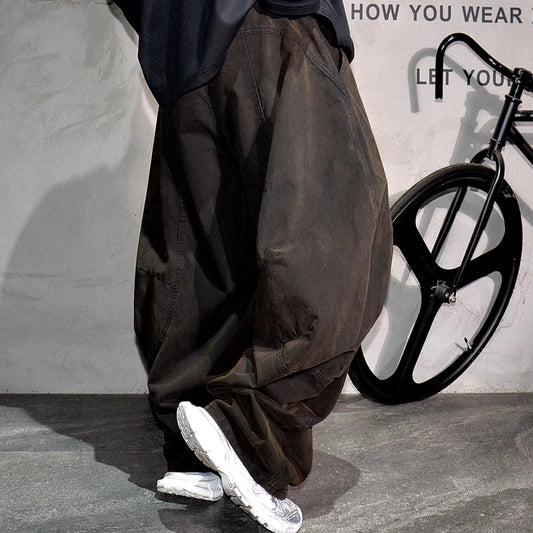 Brown Vintage Korean Wide Leg Jeans