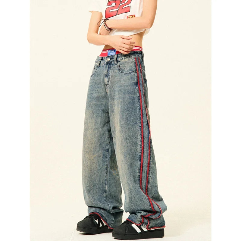 High Waist Baggy Retro Denim Jeans