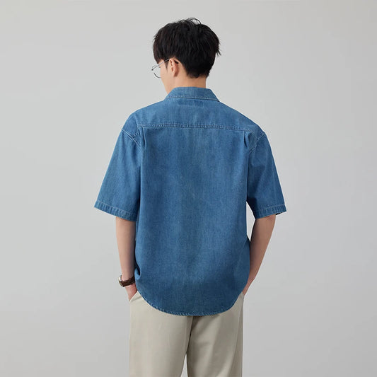 Loose Casual Plus Size Denim Shirt