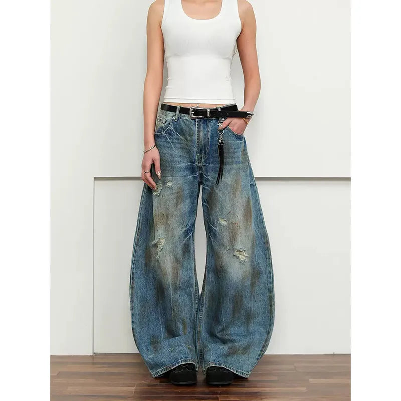 High Waist Oversized Wide Leg Jeans