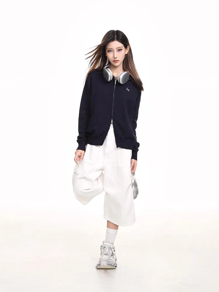 Cozy Knitted Hooded Cardigan Sweater Coat