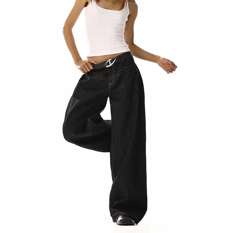 Star Black High Waist Hip Jeans