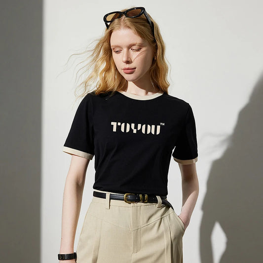 Elegant Floral Print Short Sleeve T-Shirt