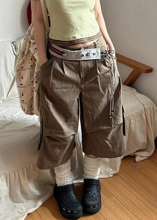 Vintage Coffee Color Baggy Y2K Jorts