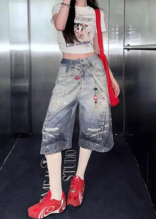 American Summer Wide Leg High Jorts