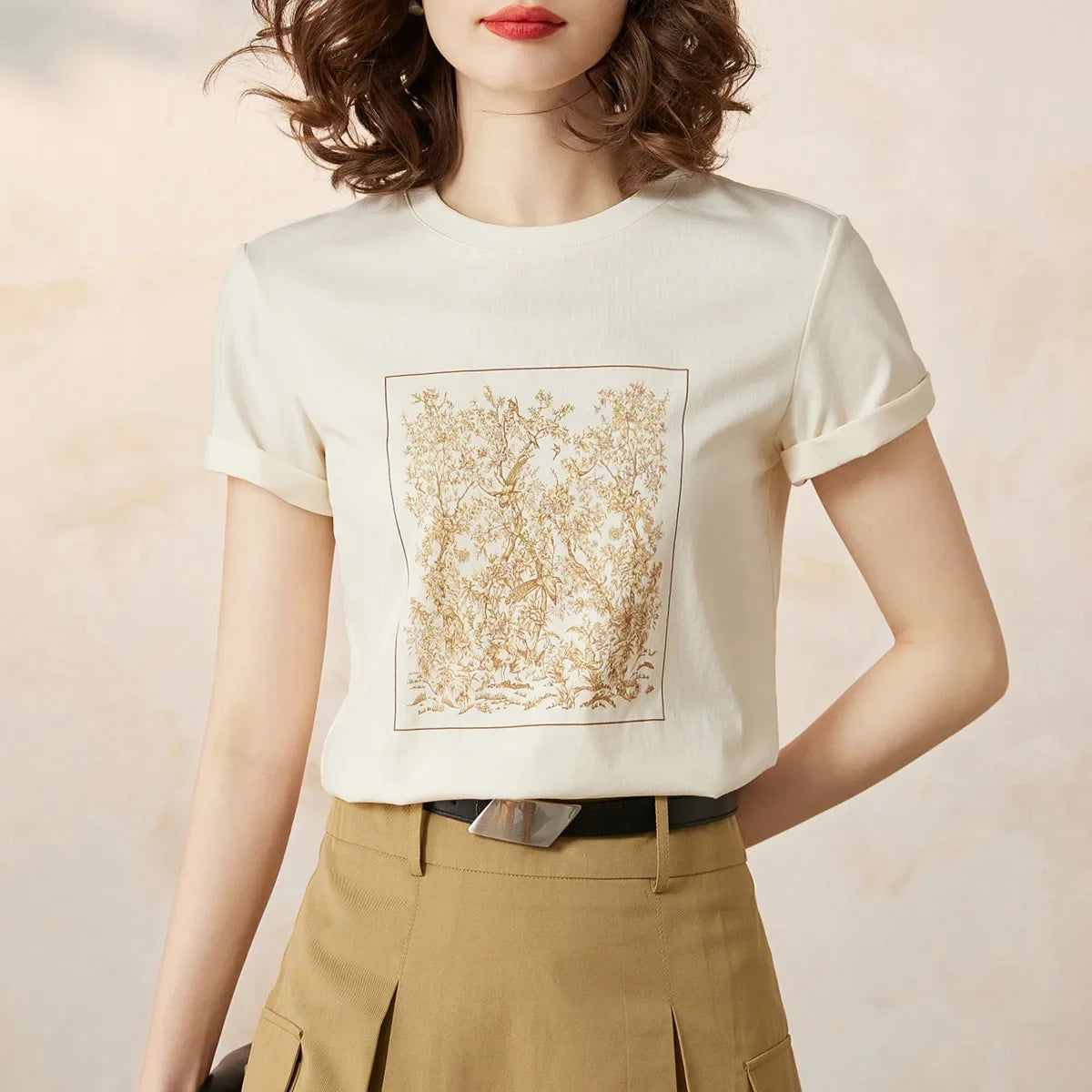 Vibrant Print Women T-Shirt
