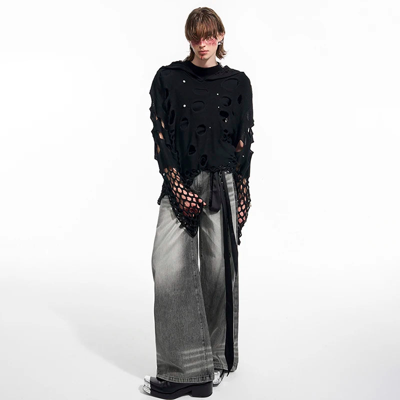 Luxury Hollow Design Hooded Pullover Shirt