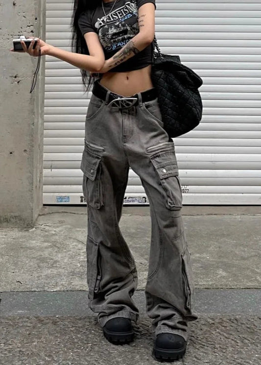 Vintage Black High Waist Denim Jeans