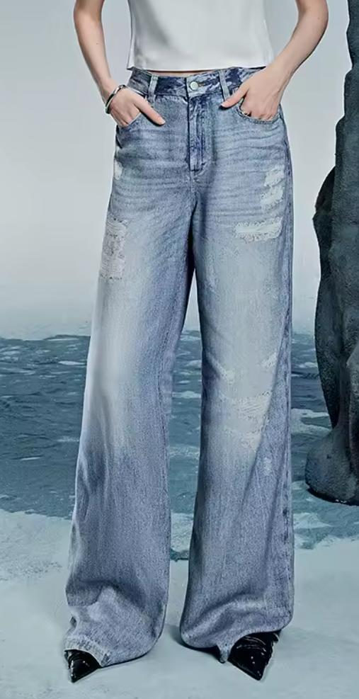 Stylish High Waist Skinny Denim Pants