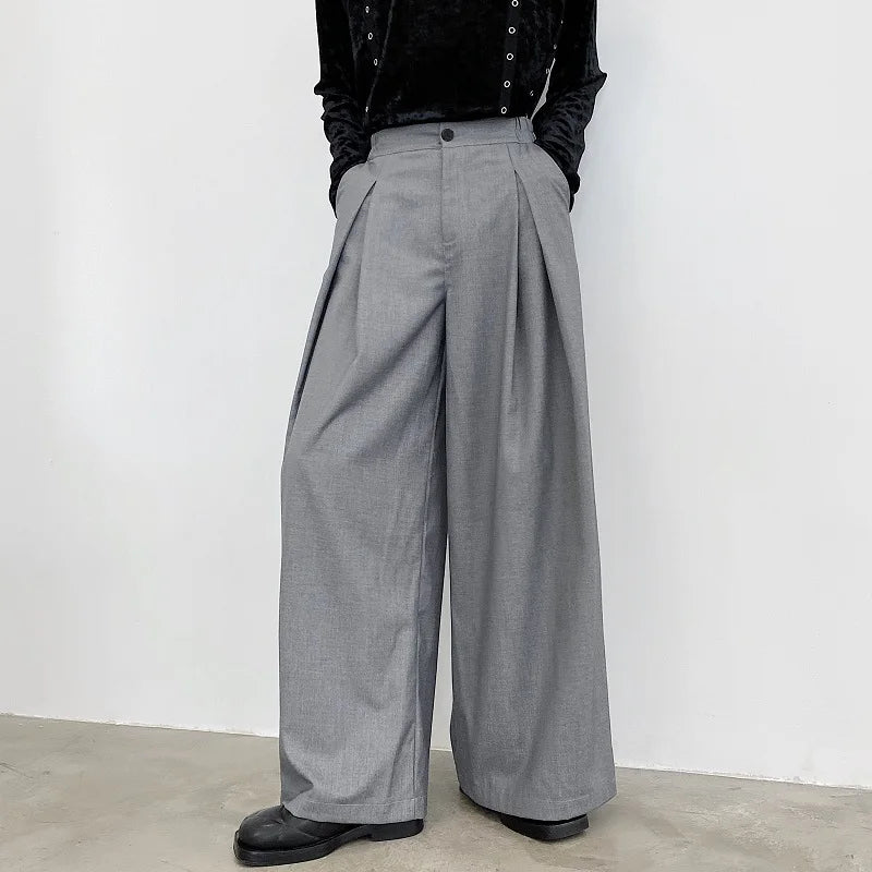 Vintage Casual Wide Leg Suit Pants