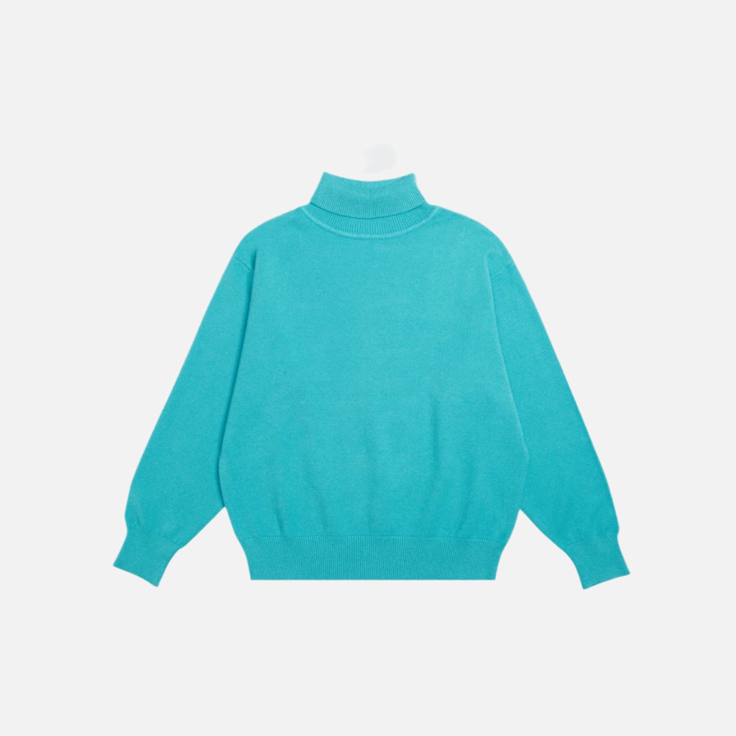 Black Oversize Minimalist Turtleneck Sweater