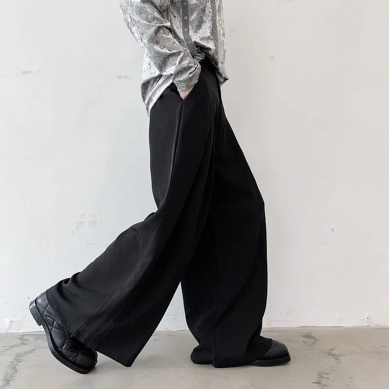 Vintage Casual Wide Leg Suit Pants