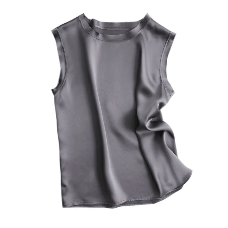 Elegant Silk Sleeveless Tank Women