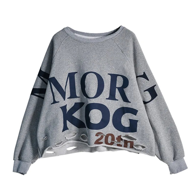 Literary Personality Print Loose Sweater