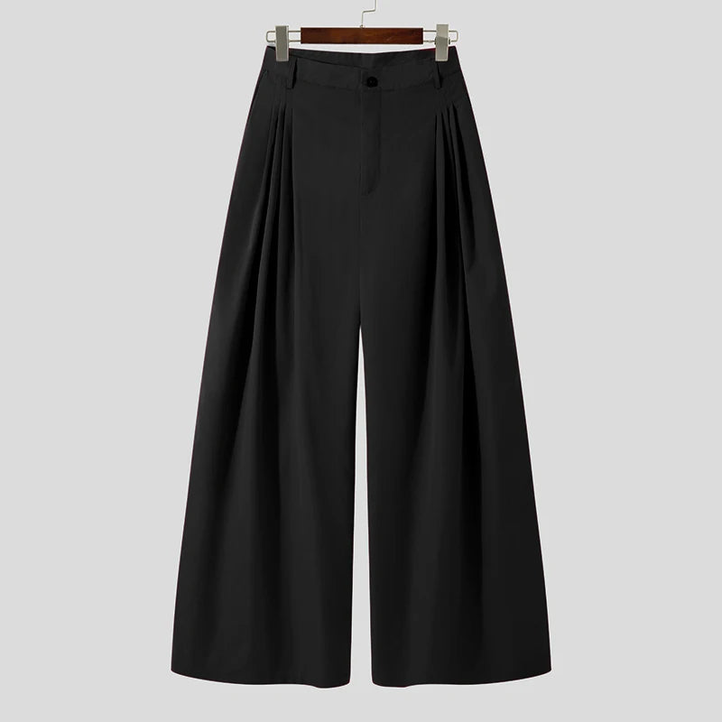Solid All-Match Casual Baggy Trousers Pants