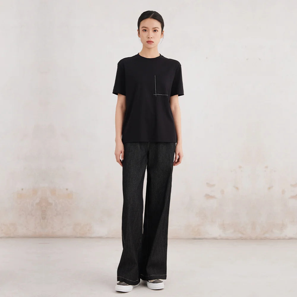 Premium White Long Staple Cotton T-Shirt