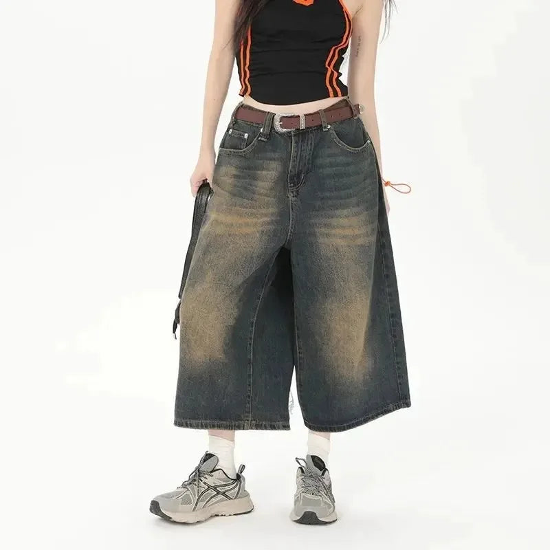 Dark Wash High Waisted Denim Jeans
