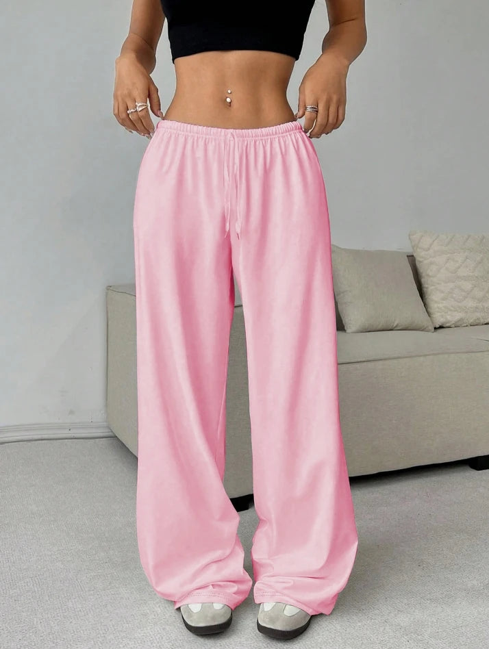 Comfy Loose Fit Elastic Waist Pants