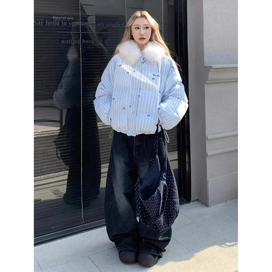 Vintage Waist Wide Leg Jeans