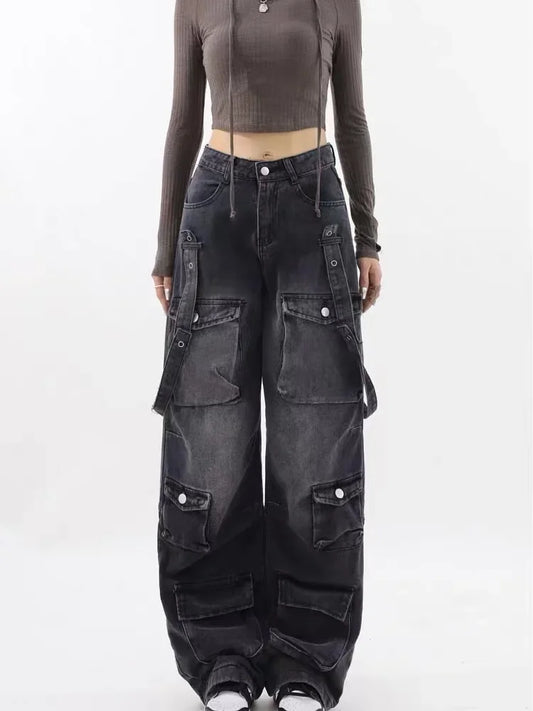 Retro Camouflage Wide Leg Casual Pants