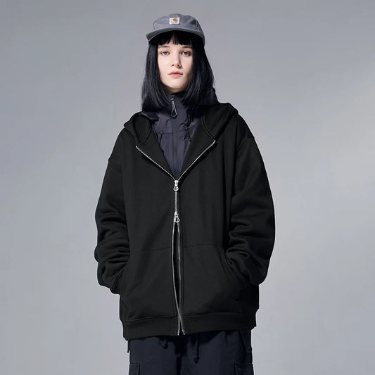 Trendy Winter Fleece Full Zip Hoodie