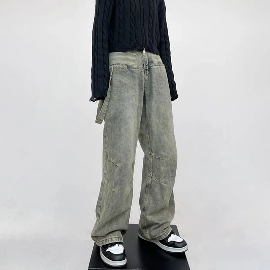 Vintage Yellow Mud Worn Workwear Jeans