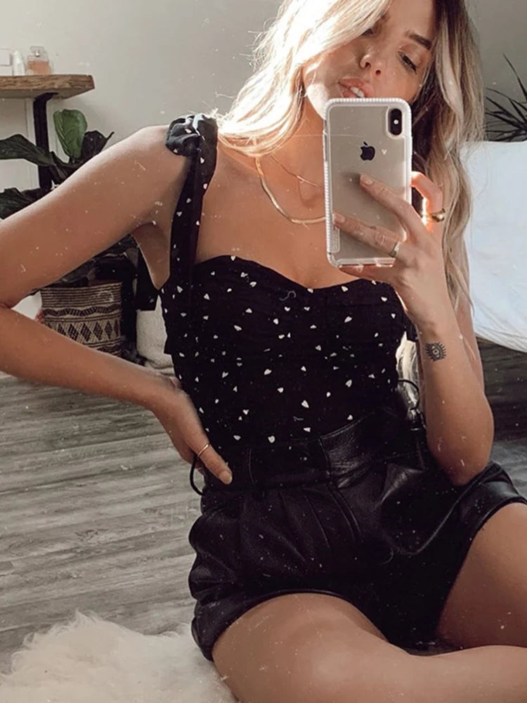 Black Gothic Vintage Aesthetic Camisole Crop