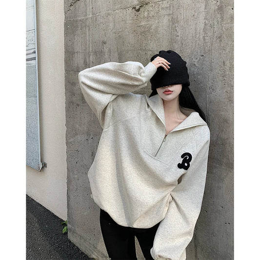 Vintage American Punk Style Grey Hoodies