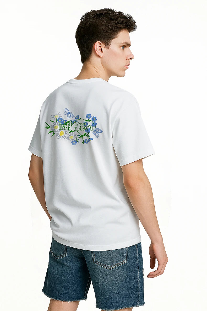 Vintage Butterfly Floral Embroidered T-Shirt