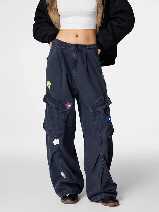 Vintage Multi-Pocket Overalls Jeans