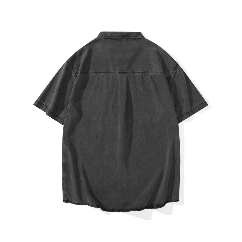 Lightweight Lyocell Denim Short Sleeve Shirt