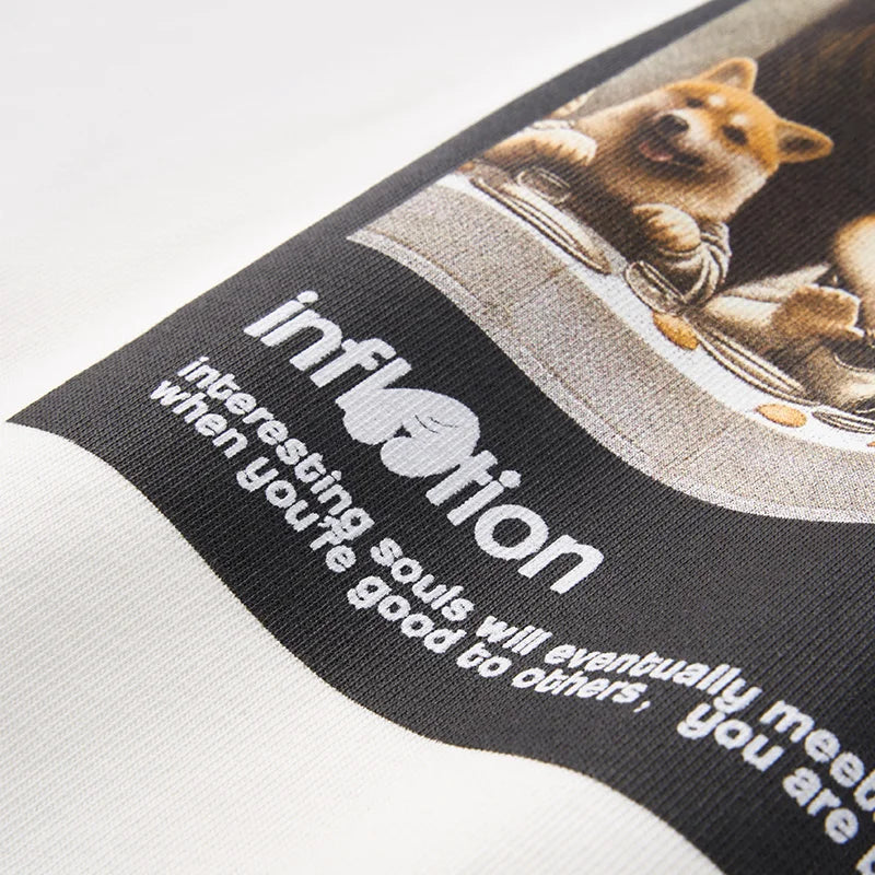 Funny Shiba Print Cotton T-Shirt