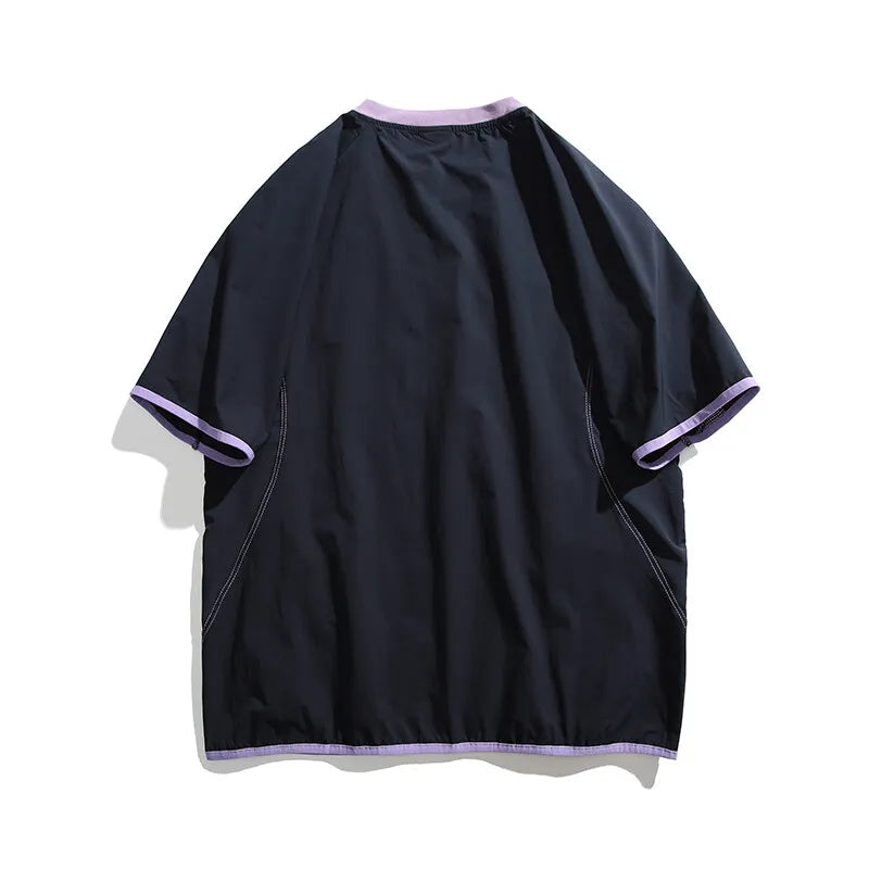 Quick Dry City Boy Techwear Zipper T-Shirt